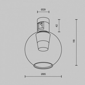 Накладной светильник Maytoni Bubble TR148-1-3W4K-B в Дегтярске - degtyarsk.ok-mebel.com | фото 6