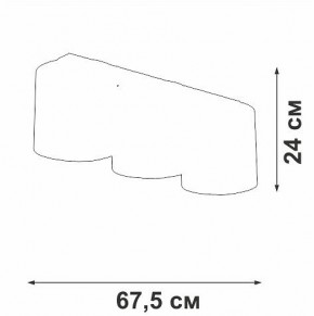 Накладной светильник Vitaluce V2881 V2881-1/3PL в Дегтярске - degtyarsk.ok-mebel.com | фото 3