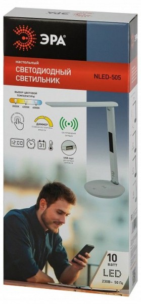Настольная лампа офисная Эра  NLED-505-10W-W в Дегтярске - degtyarsk.ok-mebel.com | фото 5