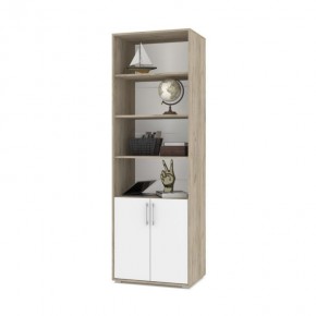 ОЛИВИЯ О21 Шкаф-стеллаж (дуб серый/белый) в Дегтярске - degtyarsk.ok-mebel.com | фото