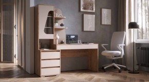 ПИФАГОР Стол компьютерный (дуб вотан/кашемир) в Дегтярске - degtyarsk.ok-mebel.com | фото