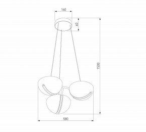 Подвесная люстра Eurosvet Emisfero 50083/3 LED золото в Дегтярске - degtyarsk.ok-mebel.com | фото 6