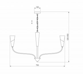 Подвесная люстра Eurosvet Rhyton 60167/6 латунь в Дегтярске - degtyarsk.ok-mebel.com | фото 5
