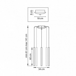 Подвесная люстра Lightstar Tubo L5T747347 в Дегтярске - degtyarsk.ok-mebel.com | фото 3