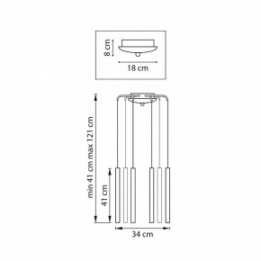Подвесная люстра Lightstar Tubo L8T747247 в Дегтярске - degtyarsk.ok-mebel.com | фото 3