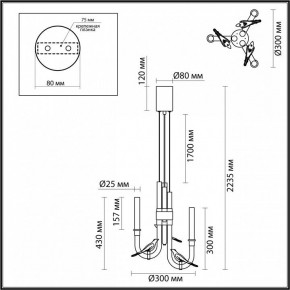 Подвесная люстра Odeon Light Lark 5431/6L в Дегтярске - degtyarsk.ok-mebel.com | фото 5