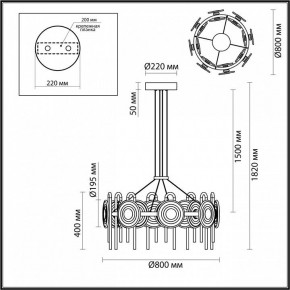 Подвесная люстра Odeon Light Magnet 5407/92L в Дегтярске - degtyarsk.ok-mebel.com | фото 6