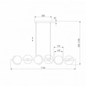Подвесной светильник Eurosvet Moity 70149/6 черный/латунь Smart в Дегтярске - degtyarsk.ok-mebel.com | фото 3