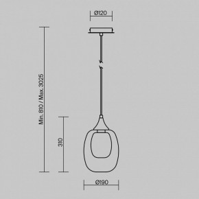 Подвесной светильник Maytoni Aura MOD016PL-01BS1 в Дегтярске - degtyarsk.ok-mebel.com | фото 4