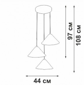 Подвесной светильник Vitaluce V3093 V3093-0/3S в Дегтярске - degtyarsk.ok-mebel.com | фото 2