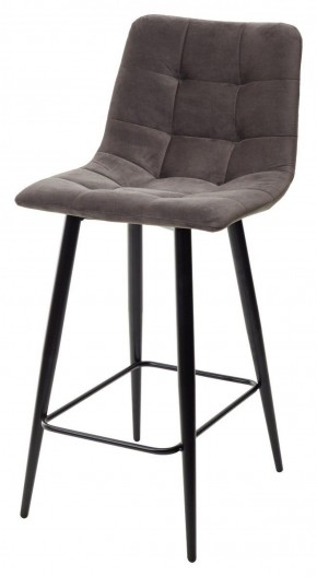 Полубарный стул CHILLI-QB графит #14, велюр / черный каркас (H=66cm) М-City в Дегтярске - degtyarsk.ok-mebel.com | фото