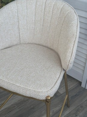Полубарный стул WENDY TRF-11 светло-бежевый, ткань / золотой каркас (H=65) М-City в Дегтярске - degtyarsk.ok-mebel.com | фото