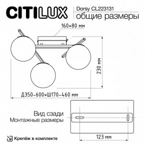 Потолочная люстра Citilux Dorsy CL223131 в Дегтярске - degtyarsk.ok-mebel.com | фото 11