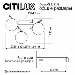 Потолочная люстра Citilux Dorsy CL223132 в Дегтярске - degtyarsk.ok-mebel.com | фото 12