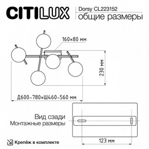 Потолочная люстра Citilux Dorsy CL223152 в Дегтярске - degtyarsk.ok-mebel.com | фото 10