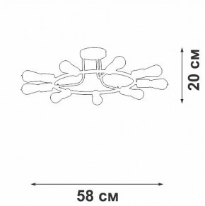 Потолочная люстра Vitaluce V3797 V3797-1/9PL в Дегтярске - degtyarsk.ok-mebel.com | фото 2