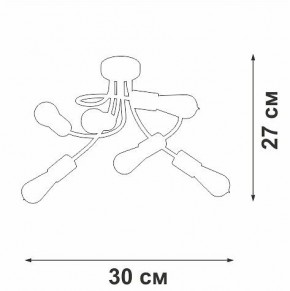 Потолочная люстра Vitaluce V3928 V3928-1/6PL в Дегтярске - degtyarsk.ok-mebel.com | фото 4