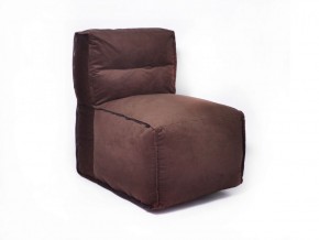 Прямое модульное бескаркасное кресло Комфорт (Шоколад велюр) в Дегтярске - degtyarsk.ok-mebel.com | фото