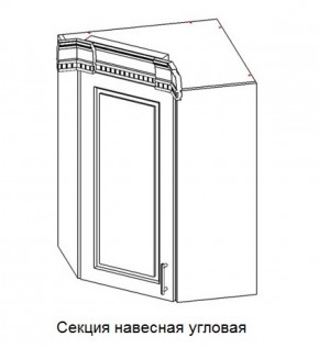 Секция навесная угловая "Верона" (600*600) в Дегтярске - degtyarsk.ok-mebel.com | фото