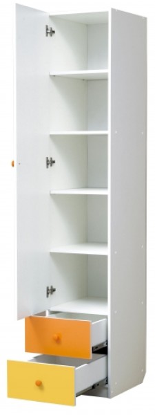 Шкаф 1-но дверный с ящиками и зеркалом Радуга (400) в Дегтярске - degtyarsk.ok-mebel.com | фото 2
