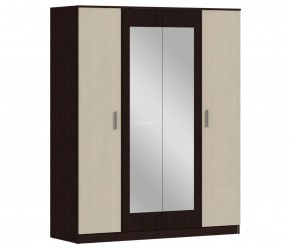 Шкаф 4х дверный с зеркалами Уют СБ-2750/1.Н (Венге/Паллада) в Дегтярске - degtyarsk.ok-mebel.com | фото