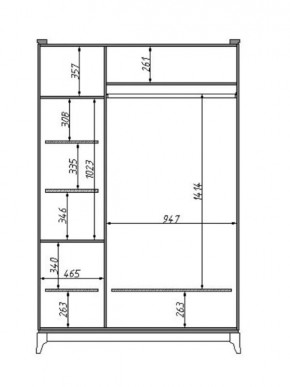 Шкаф для одежды Сабрина (ММ-302-01/03Б) в Дегтярске - degtyarsk.ok-mebel.com | фото 2