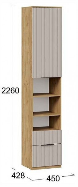 Шкаф комбинированный Хилтон Исп. 2 в Дегтярске - degtyarsk.ok-mebel.com | фото 4