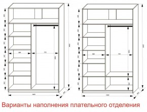 Шкаф-купе 1400 серии SOFT D6+D6+B2+PL3 (2 ящика+2штанги) профиль «Капучино» в Дегтярске - degtyarsk.ok-mebel.com | фото 7