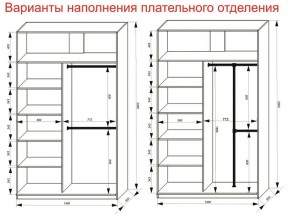 Шкаф-купе 1400 серии SOFT D8+D2+B2+PL4 (2 ящика+F обр.штанга) профиль «Графит» в Дегтярске - degtyarsk.ok-mebel.com | фото 7