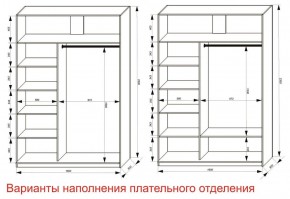 Шкаф-купе 1600 серии SOFT D8+D2+B2+PL4 (2 ящика+F обр.штанга) профиль «Графит» в Дегтярске - degtyarsk.ok-mebel.com | фото 7