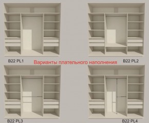 Шкаф-купе 2100 серии SOFT D2+D7+D3+B22+PL2 (по 2 ящика лев/прав+1штанга+1полка) профиль «Графит» в Дегтярске - degtyarsk.ok-mebel.com | фото 6