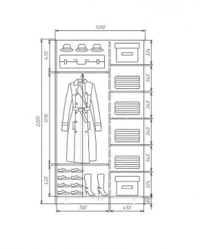 Шкаф-купе ХИТ 22-4-12-88 (420) в Дегтярске - degtyarsk.ok-mebel.com | фото 5