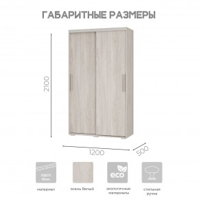 Шкаф-купе ШКК-11 (ясень белый) в Дегтярске - degtyarsk.ok-mebel.com | фото 7