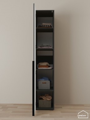 Шкаф Linnea MHR-1-2 2050х400х510 (Графит-М 11.1.25) в Дегтярске - degtyarsk.ok-mebel.com | фото 4