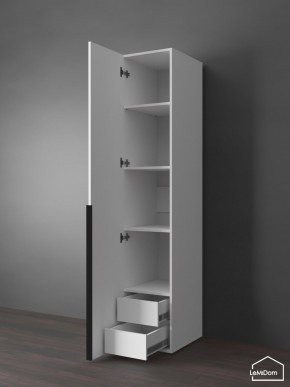Шкаф Linnea MHR-1-3 2050х400х510 (Белый-М 11.1.2) в Дегтярске - degtyarsk.ok-mebel.com | фото 6