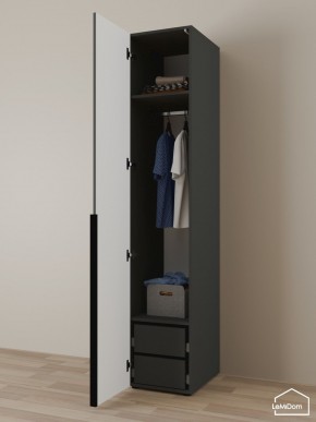 Шкаф Linnea MHR-1-3 2050х400х510 (Графит-М 11.1.25) в Дегтярске - degtyarsk.ok-mebel.com | фото 5