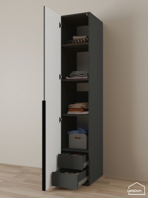 Шкаф Linnea MHR-1-4 2050х400х510 (Графит-М 11.1.25) в Дегтярске - degtyarsk.ok-mebel.com | фото 6