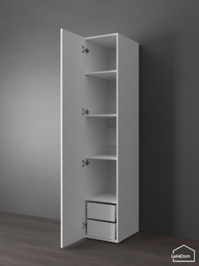 Шкаф Linnea MHR-1PO-4 2050х400х510 (Белый-М 11.1.1) в Дегтярске - degtyarsk.ok-mebel.com | фото 5