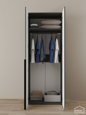 Шкаф Linnea MHR-2 2050х800х510 (Графит-М 11.1.25) в Дегтярске - degtyarsk.ok-mebel.com | фото 4