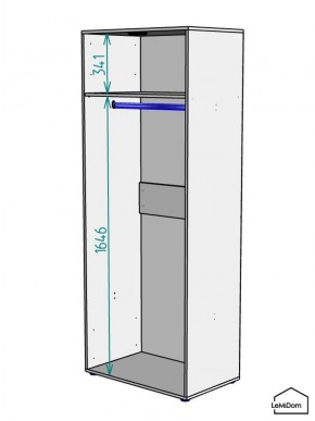Шкаф Linnea MHR-2PO 2050х800х510 (Белый-М 11.1.2) в Дегтярске - degtyarsk.ok-mebel.com | фото 3