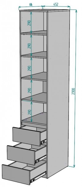 Шкаф Мальта H161 в Дегтярске - degtyarsk.ok-mebel.com | фото 2