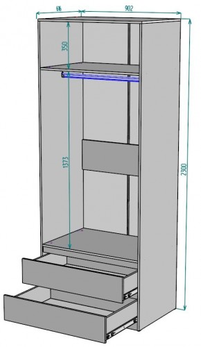 Шкаф Мальта H186 в Дегтярске - degtyarsk.ok-mebel.com | фото 2