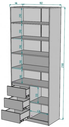 Шкаф Мальта H191 в Дегтярске - degtyarsk.ok-mebel.com | фото 2