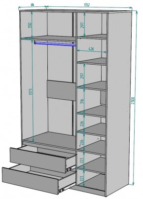 Шкаф Мальта H217 в Дегтярске - degtyarsk.ok-mebel.com | фото 2