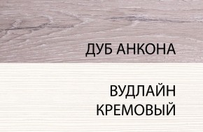 Шкаф открытый 1D, OLIVIA, цвет вудлайн крем/дуб анкона в Дегтярске - degtyarsk.ok-mebel.com | фото 2