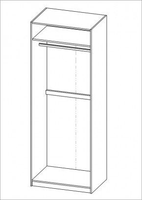 Шкаф ПЕГАС двухдверный, цвет Дуб Сонома в Дегтярске - degtyarsk.ok-mebel.com | фото 3