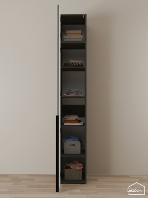 Шкаф с антресолью Linnea MHR-1A-2 2450х400х510 (Графит-М 11.1.25) в Дегтярске - degtyarsk.ok-mebel.com | фото 4