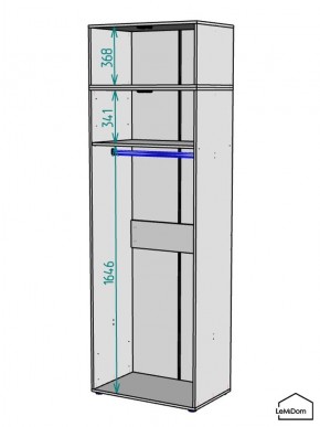 Шкаф с антресолью Linnea MHR-2A-1 2450х800х510 (ДВ-М 11.1.25) в Дегтярске - degtyarsk.ok-mebel.com | фото 3