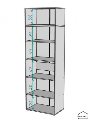 Шкаф с антресолью Linnea MHR-2A-2 2450х800х510 (ДВ-М 11.1.25) в Дегтярске - degtyarsk.ok-mebel.com | фото 3