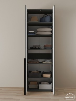 Шкаф с антресолью Linnea MHR-2A-2 2450х800х510 (Графит-М 11.1.25) в Дегтярске - degtyarsk.ok-mebel.com | фото 4